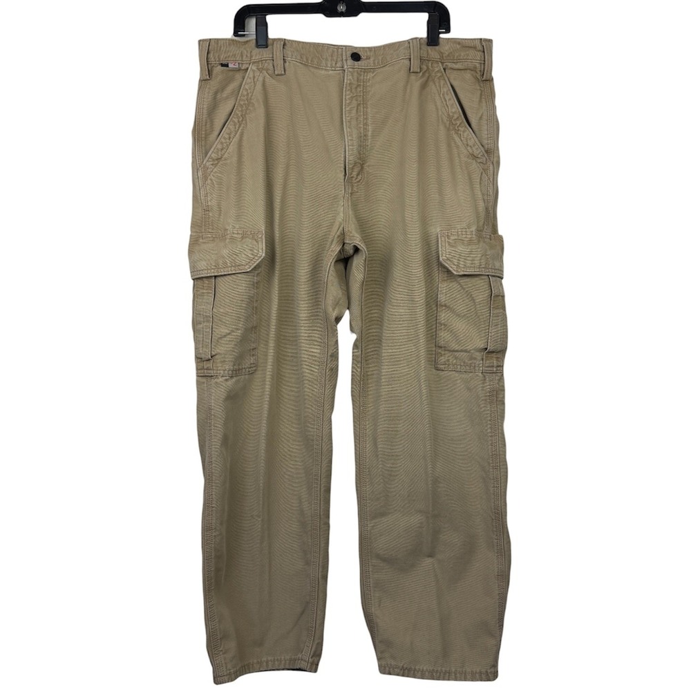 Carhartt FR Flame Resistant Cargo Pants Mens 38x30 CAT 2 Dungaree Fit Khaki Tan